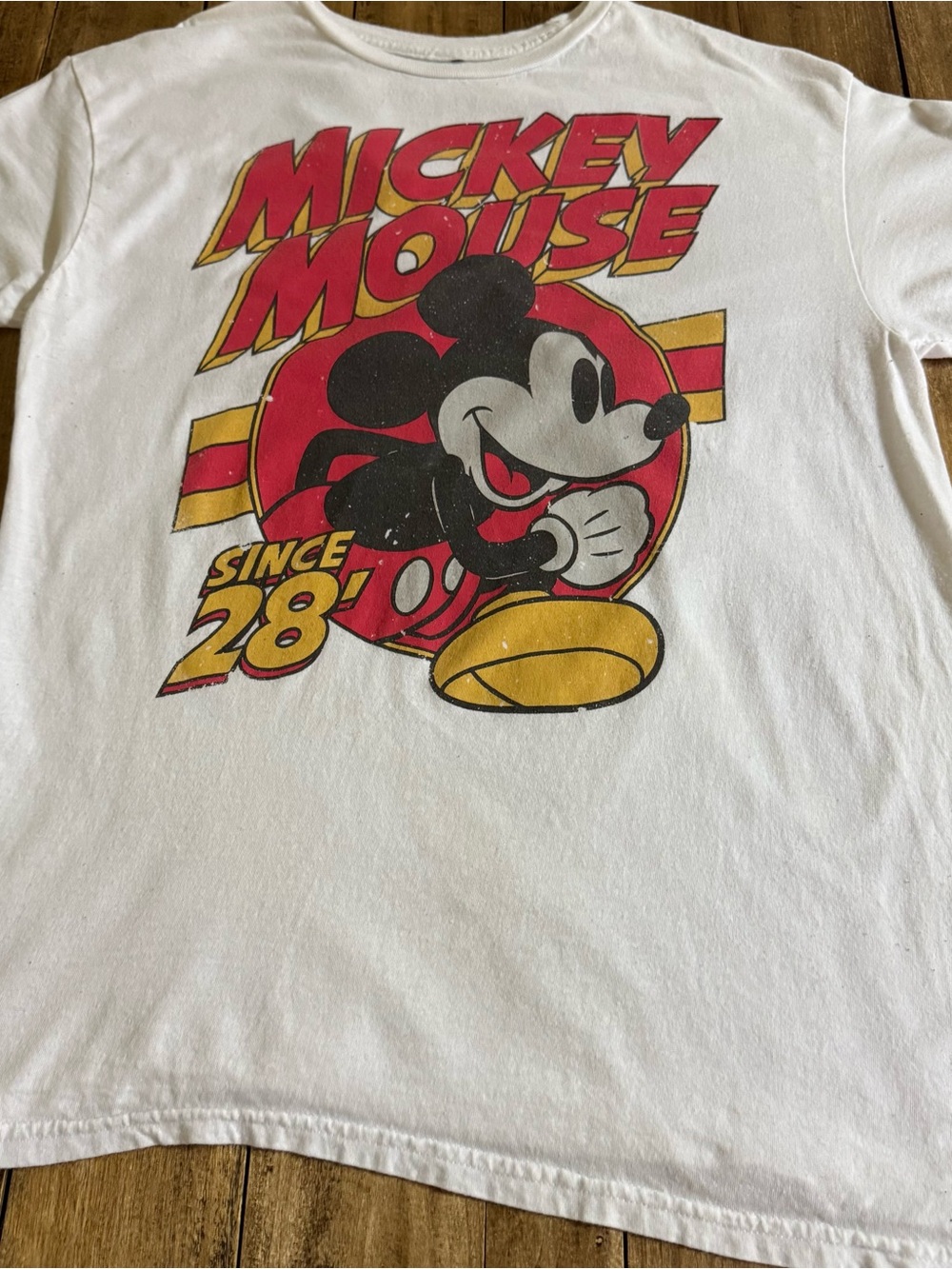 Disney Mickey Mouse Friends Since 1928 White Graphic T-Shirt